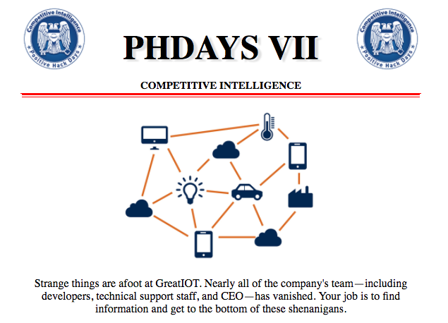 Intelligence Competition. Phdays 2017. Academy of competitive Intelligence.